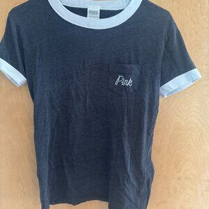 Victoria's Secret PINK grey tee with silver sequin back